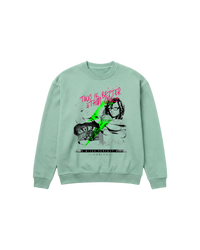 Better Two Sweatshirt 410 Verde Menta Cubica