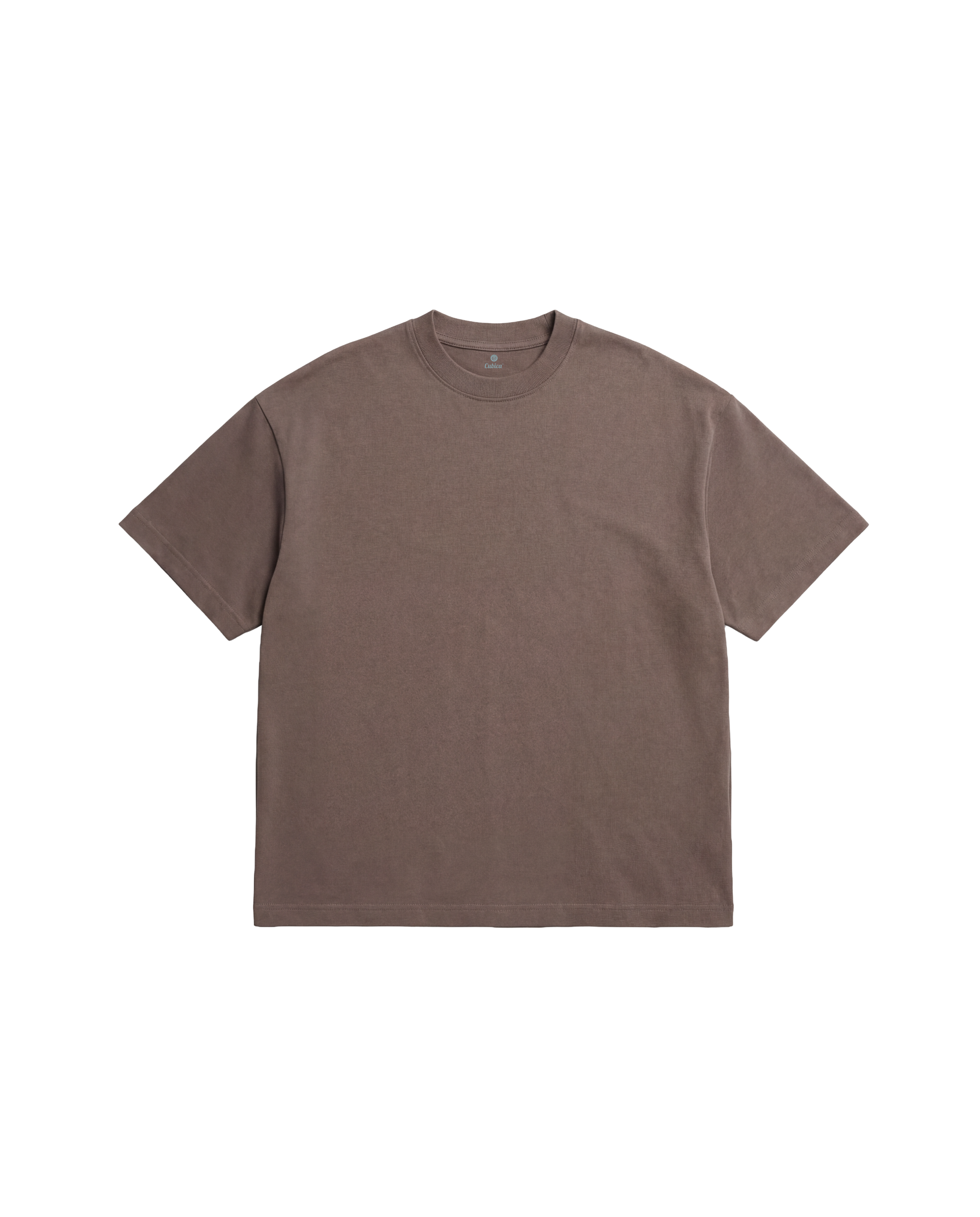 Playera Oversize Cubica Marrón