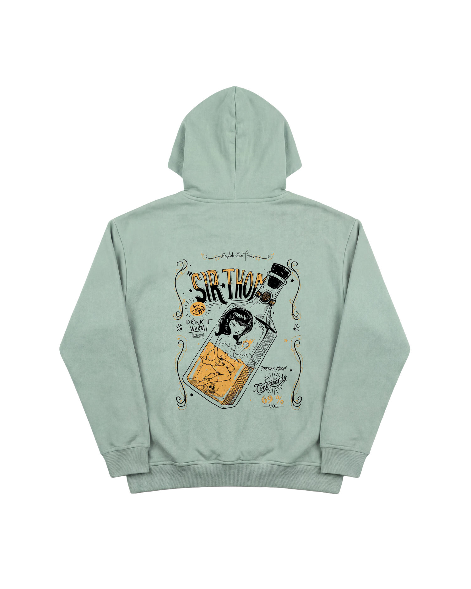 Contraband Bottle Hoodie 410 Verde Menta Cubica