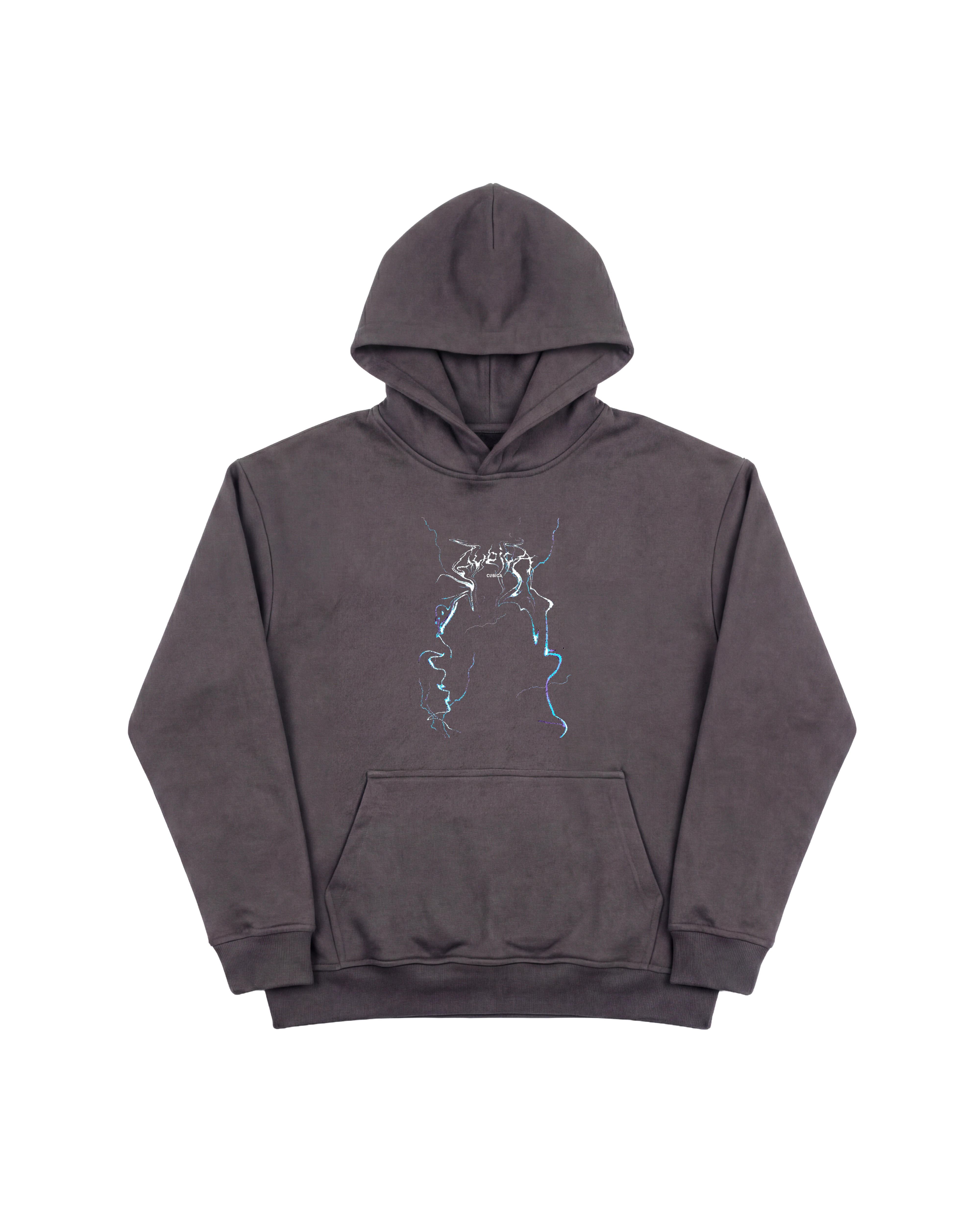 Cubi Rayo Hoodie 410 Gris Oscuro Cubica