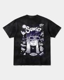 Camiseta Enjoy Sunset Big Back Oversize Acid Negro