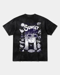 Camiseta Enjoy Sunset Big Back Oversize Acid Negro