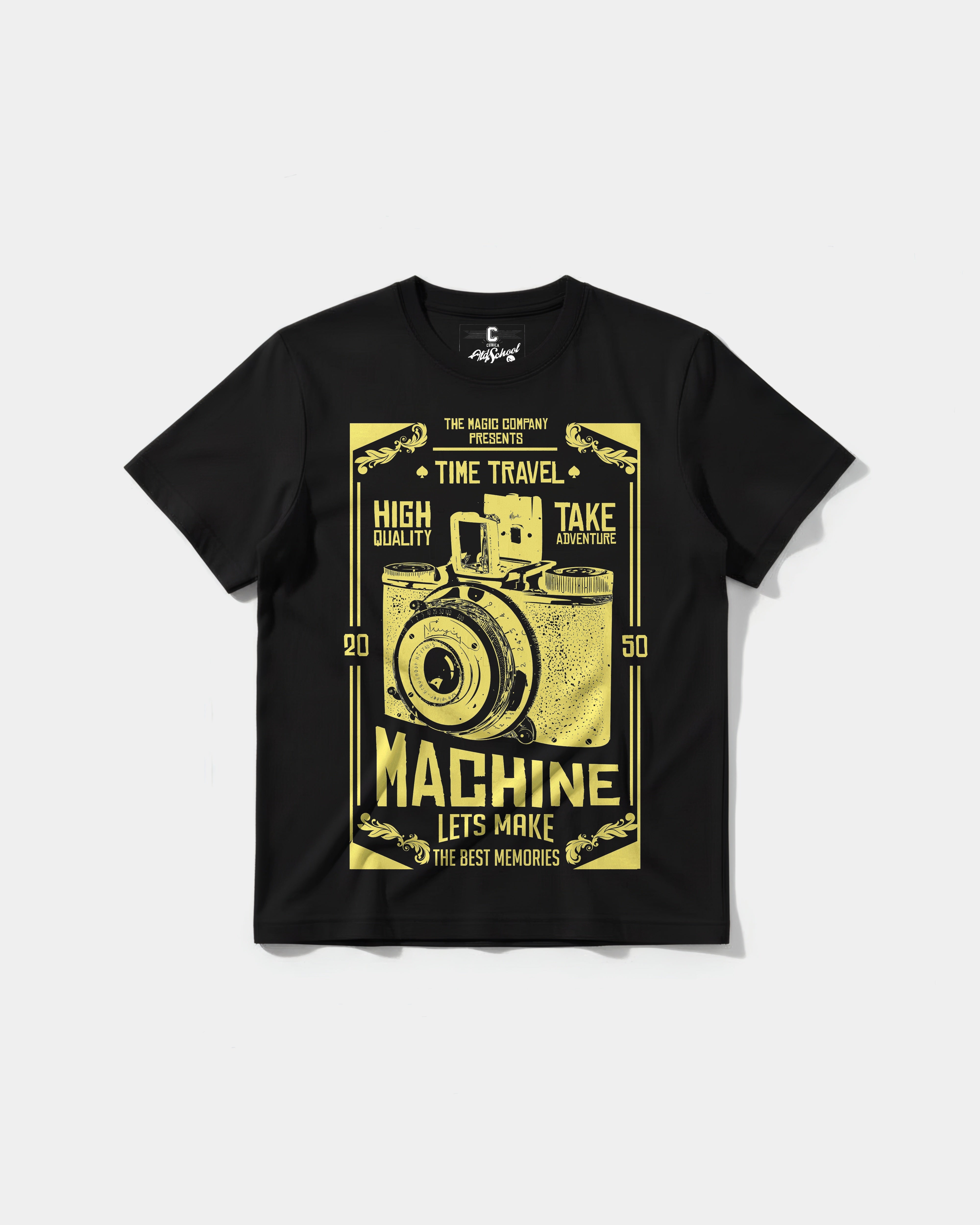 Machine Photo Big Front Regular Basic T-shirt