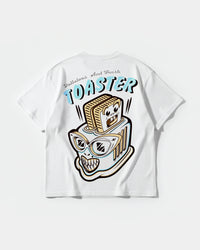 Camiseta Delicious Toaster Big Back Oversize Basic Blanco