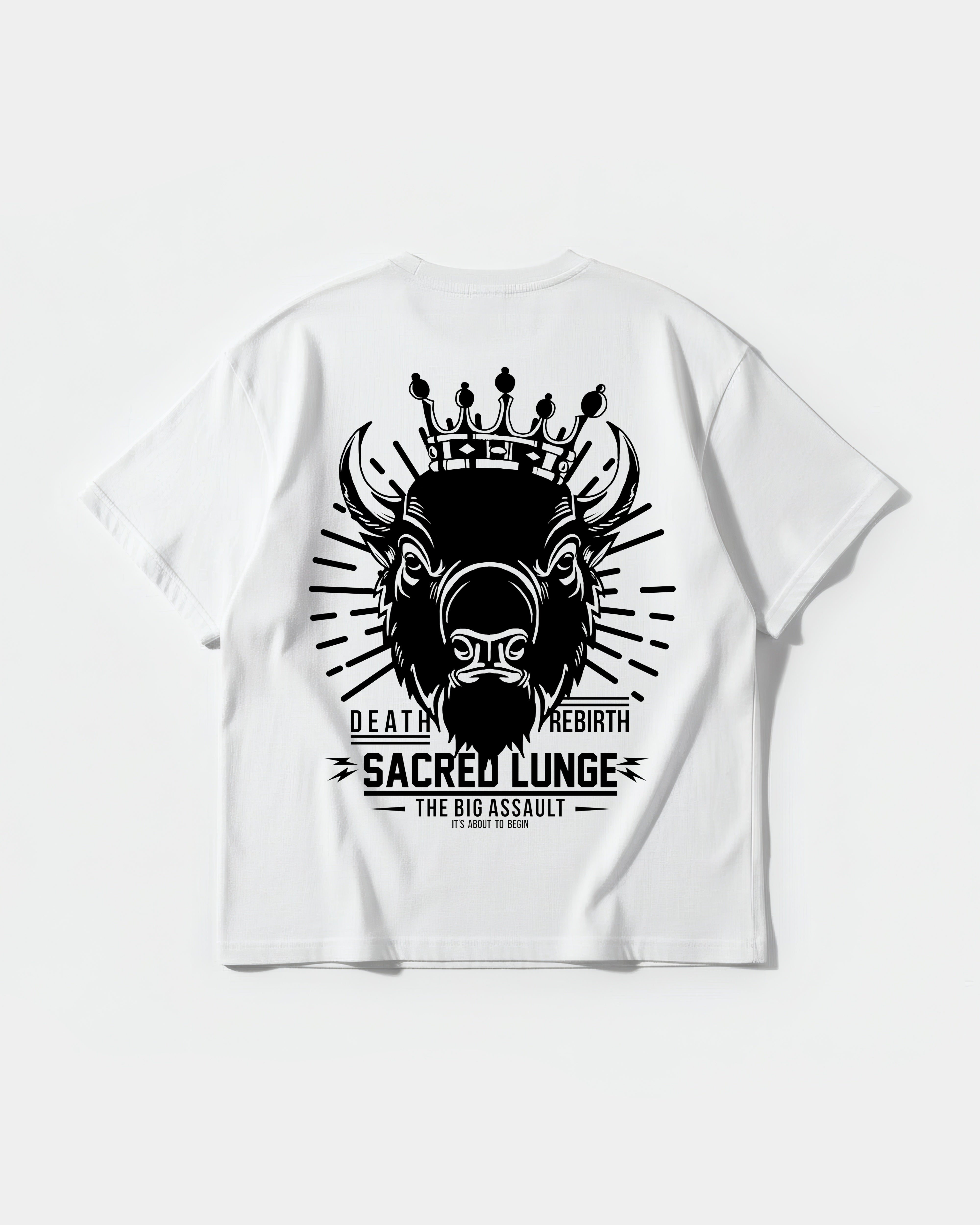 Sacred Lunge Big Back Oversize Basic T-shirt