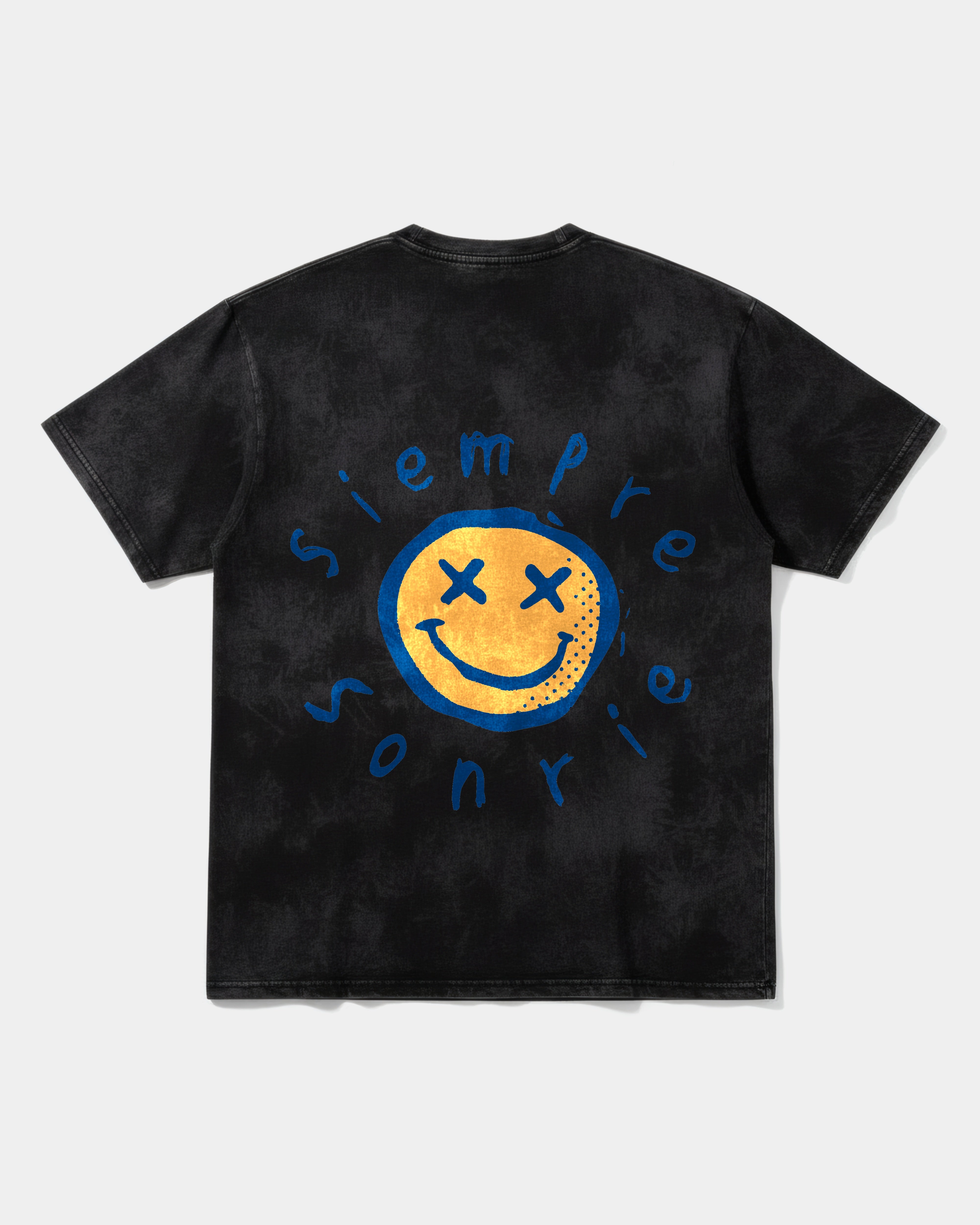 Camiseta Pocket Strong Espalda Sonrie Oversize Acid