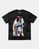 Camiseta Robot Girl Big Front Oversize Acid Negro