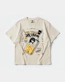 Camiseta Cubica Drinks Big Front Oversize Basic Beige