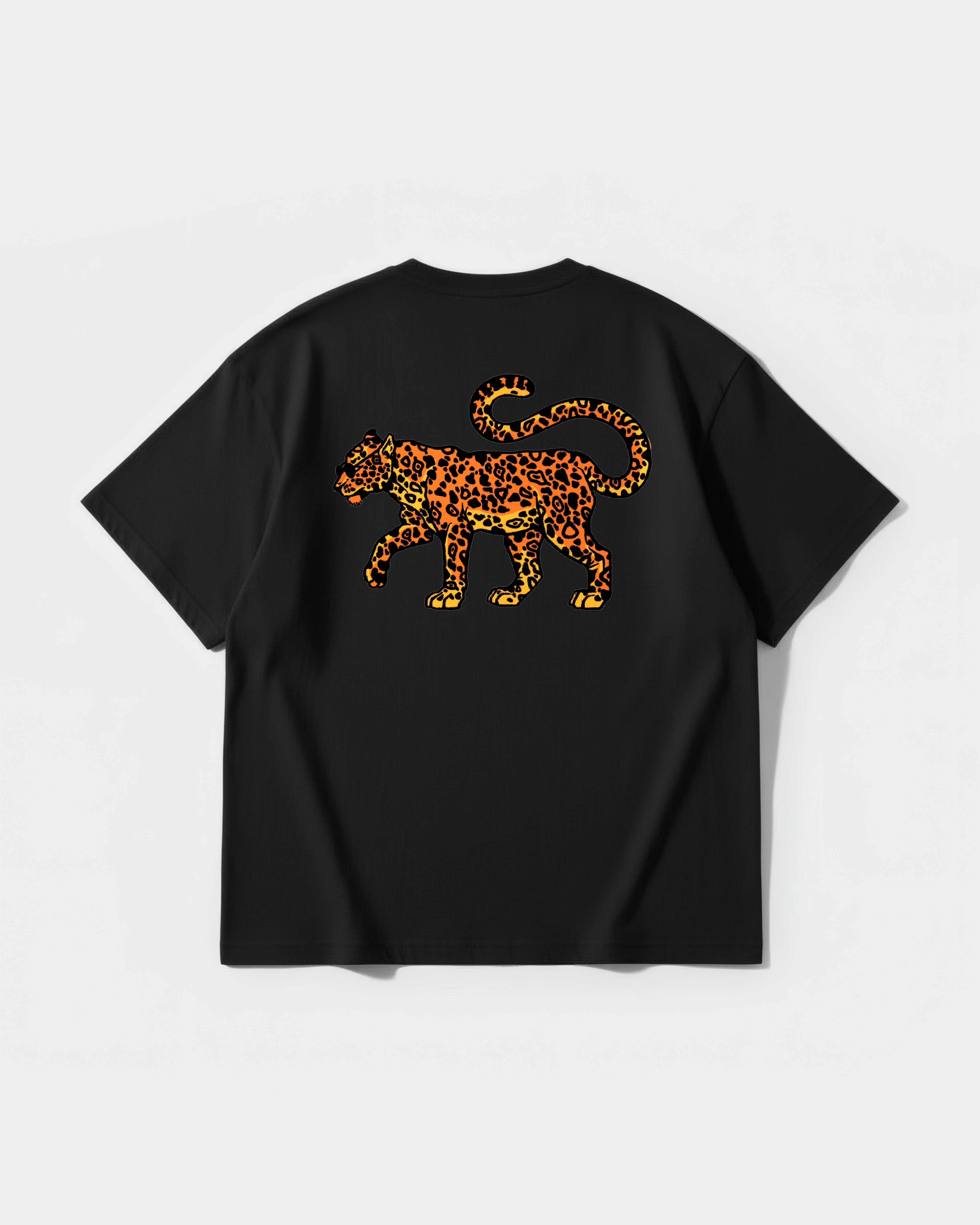 Leopard Big Back Oversize Basic T-shirt