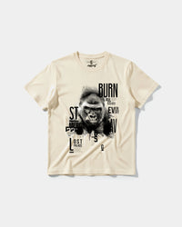 Camiseta Burn Big Front Regular Basic Beige