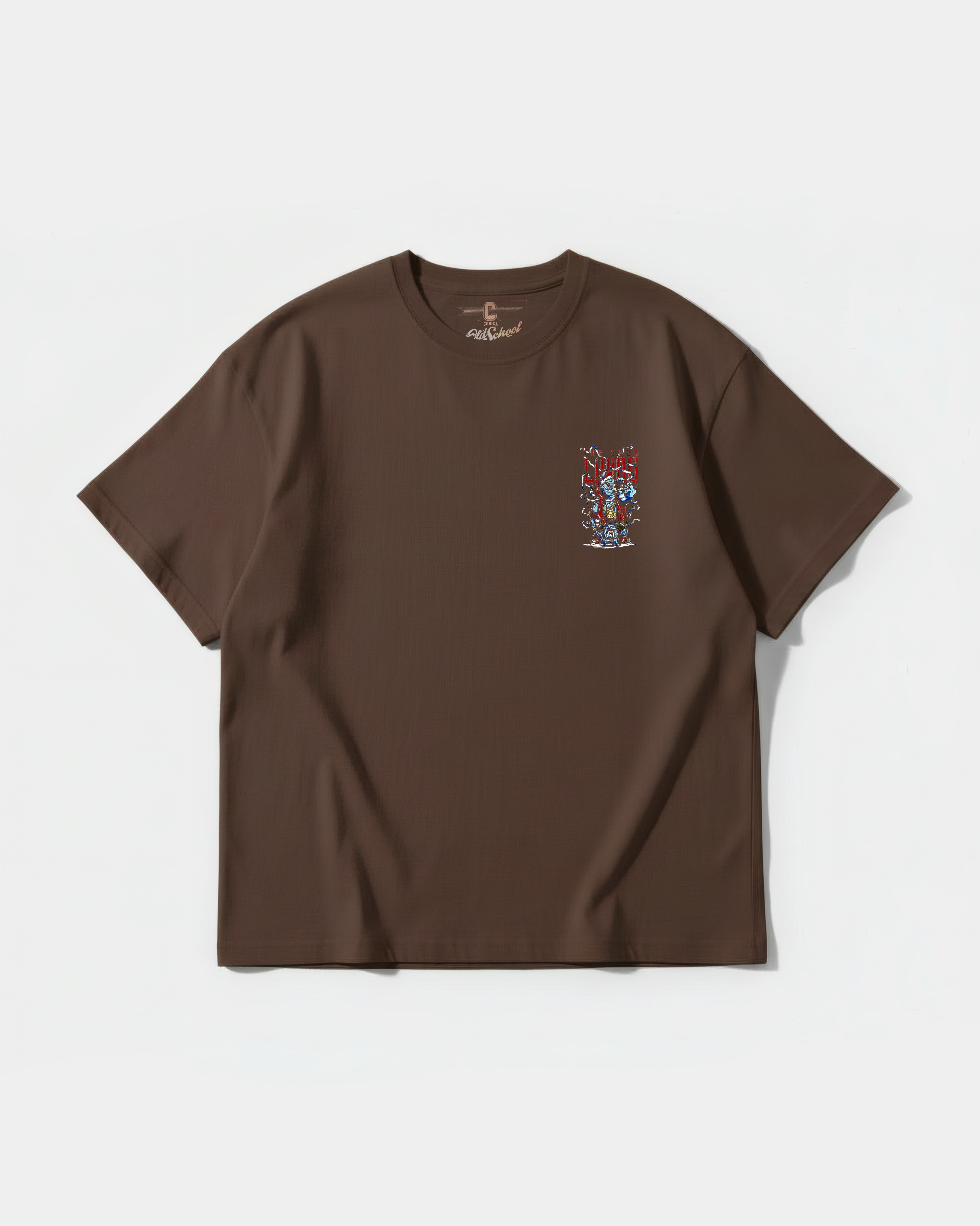 Camiseta Mummra Pocket Front Oversize Basic Marron