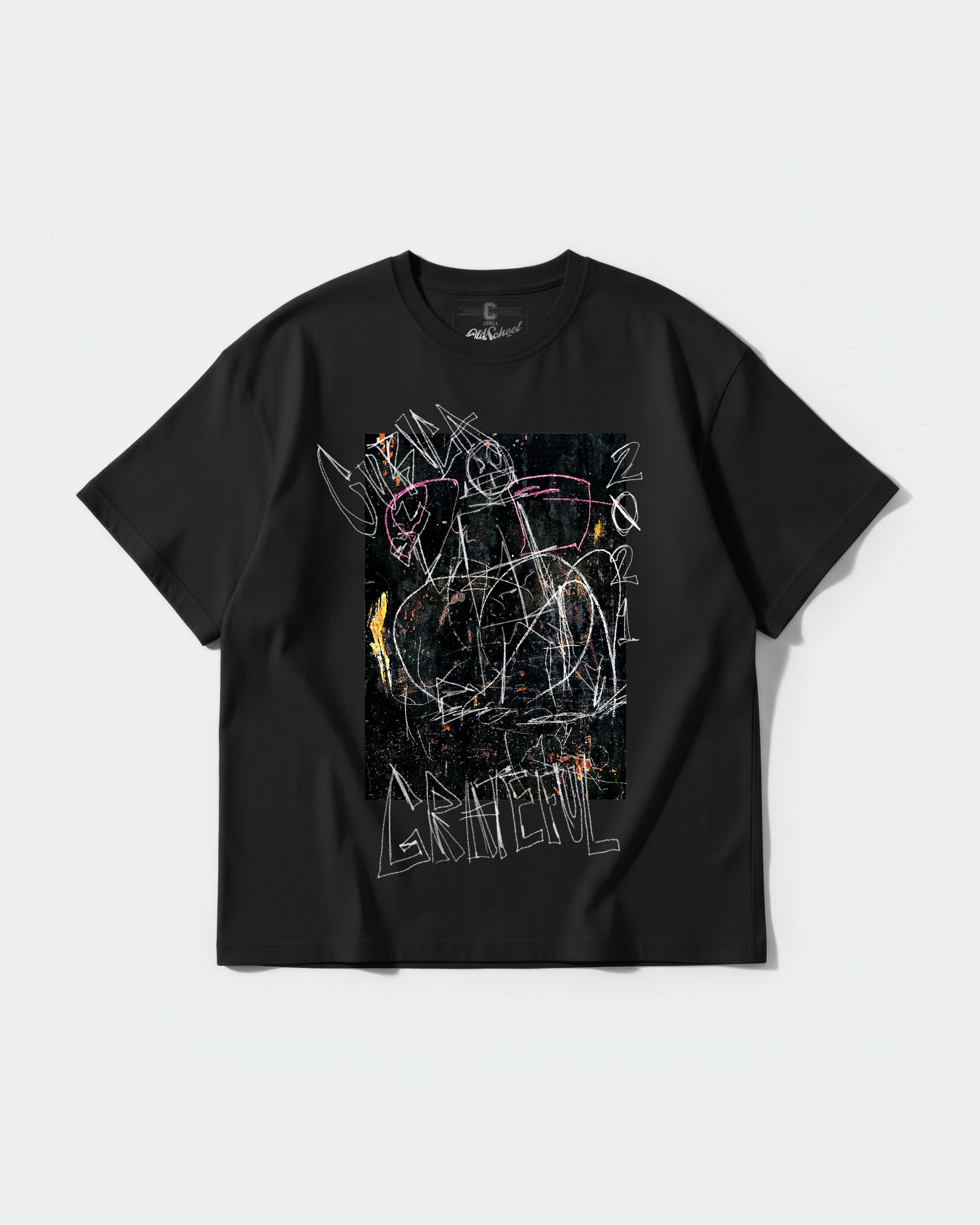 Grateful Big Front Oversize Basic Cubic T-shirt