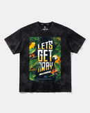 Camiseta Let S Get Away Big Front Oversize Acid Negro