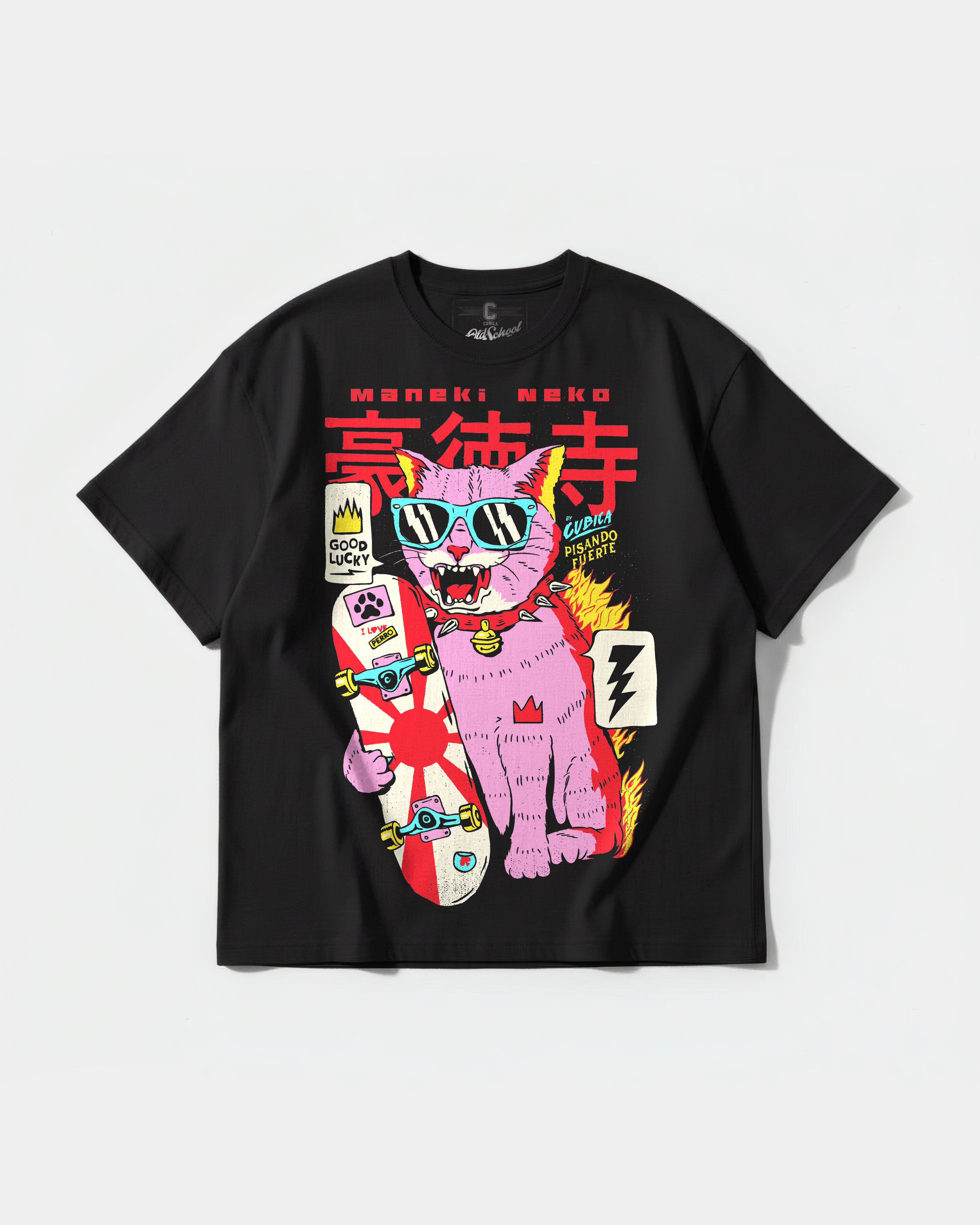 Good Lucky Big Front Oversize Basic T-shirt