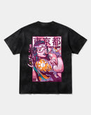 Camiseta Tokio 2050 Pocket Oversize Acid Negro