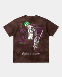 Camiseta Joker Yakuza White Big Back Oversize Acid Marron