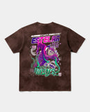 Camiseta Cubica Estelar Big Back Oversize Acid Marron