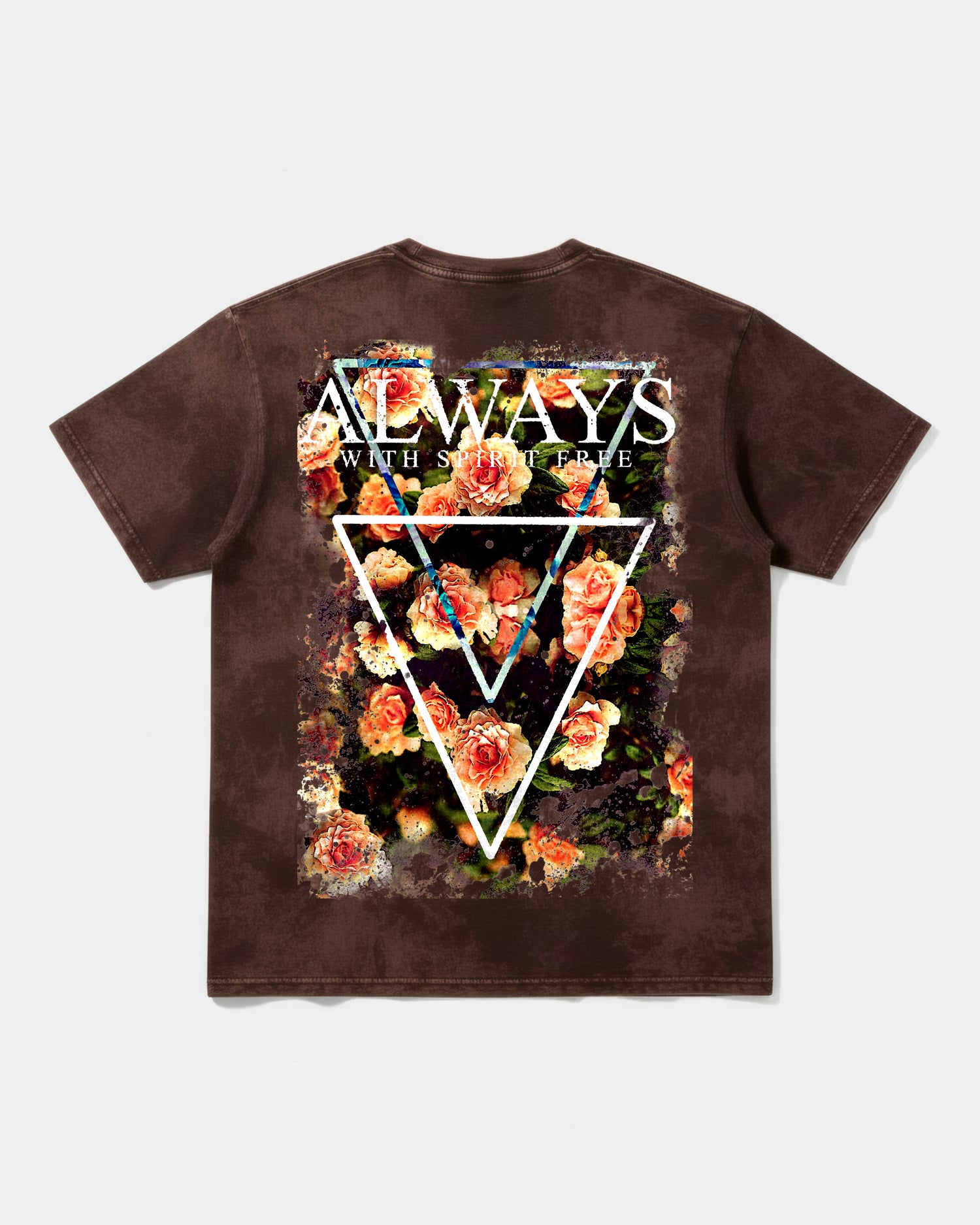 Camiseta Always Free Spirit Big Back Oversize Acid Marron