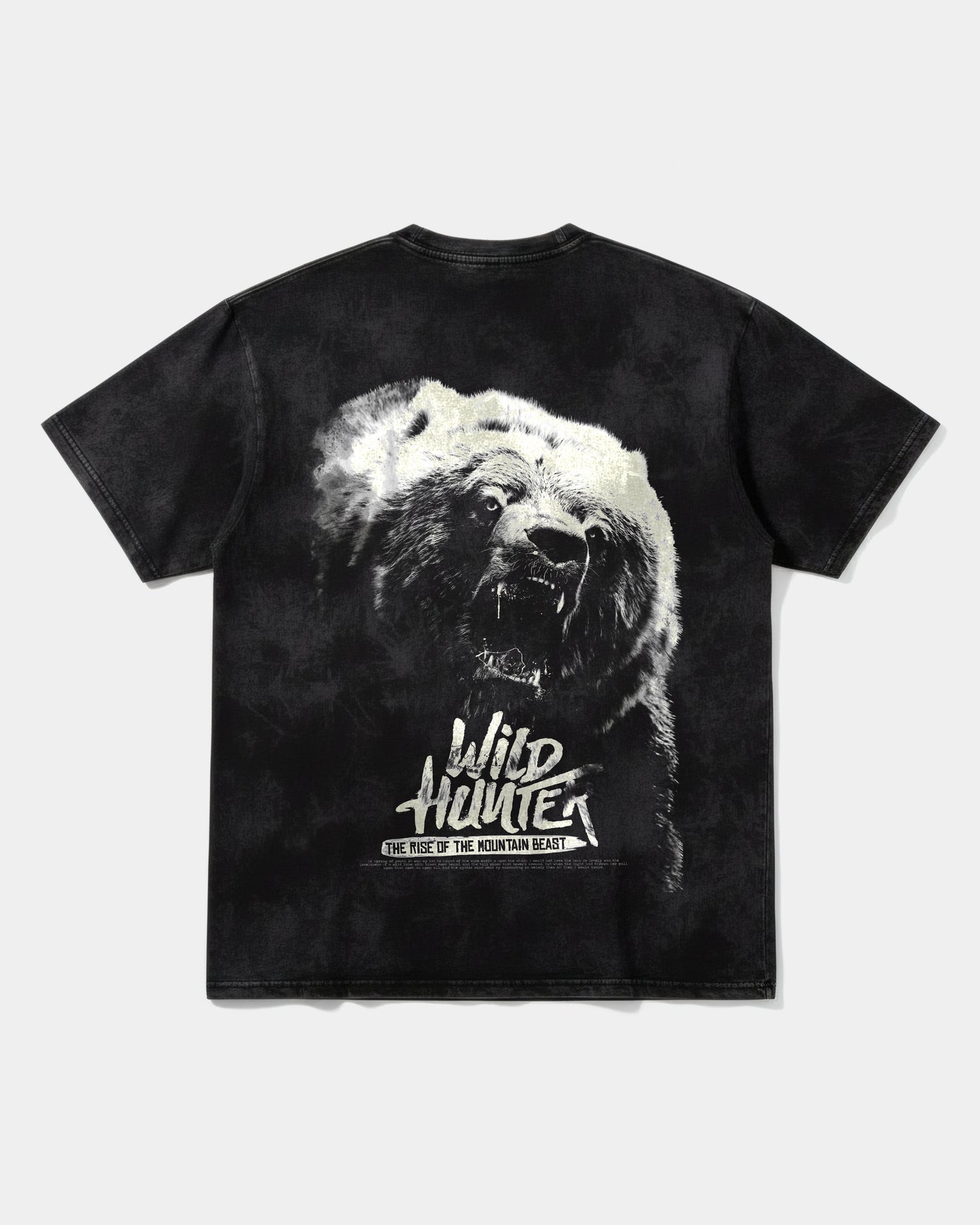Camiseta Wild Hunter Pocket Front Oversize Acid Negro
