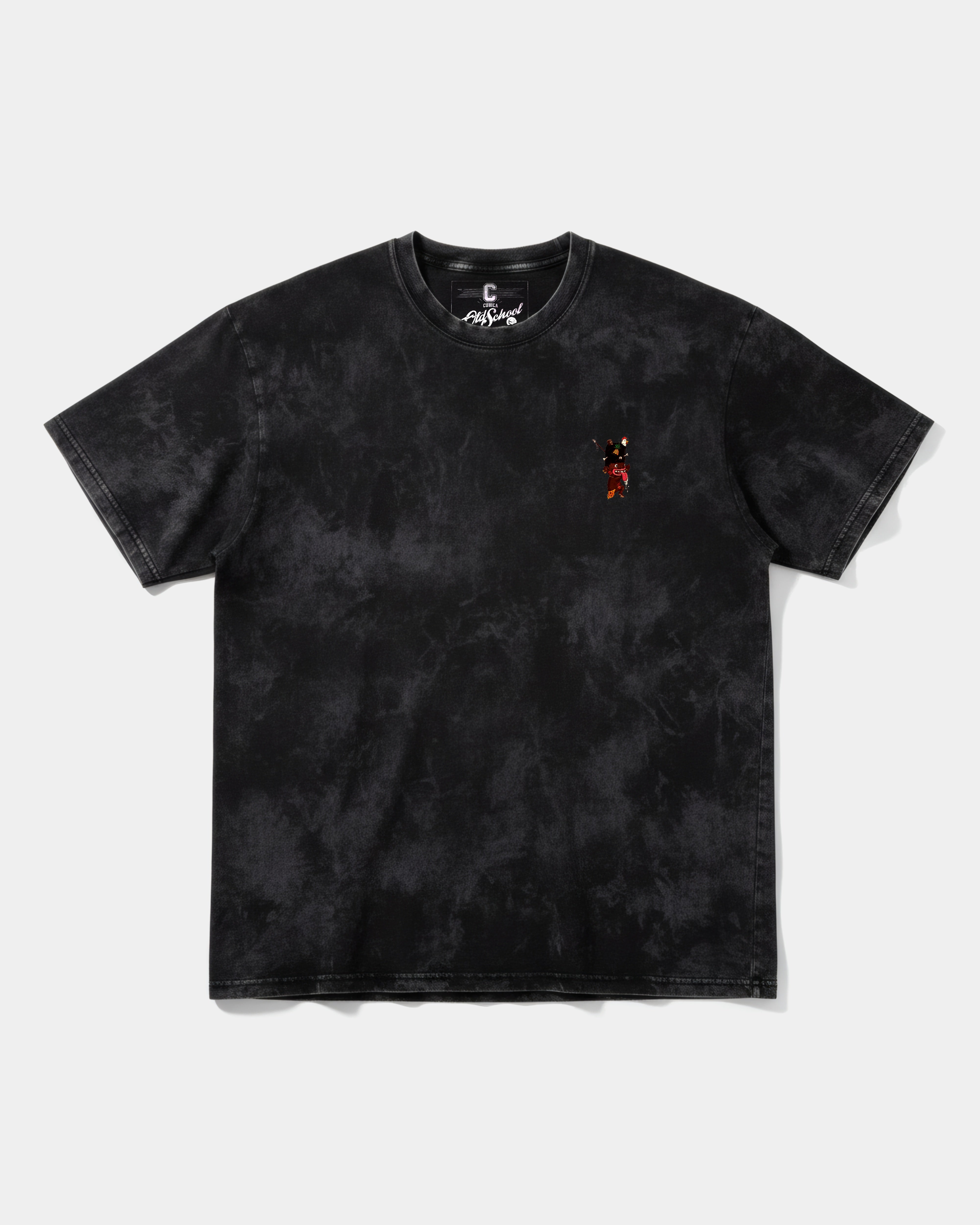 Camiseta Ungaunga Lengua Pocket Front Oversize Acid Negro