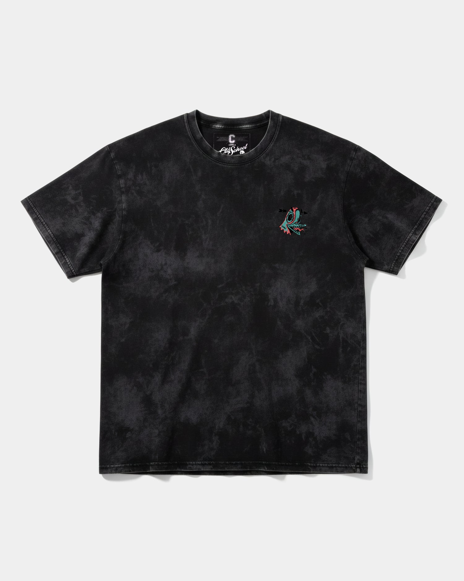 Camiseta Crazy Paloma Pocket Front Oversize Acid Negro