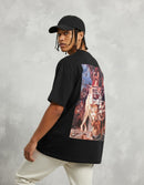 Modelo mide 1,82m y usa talla L