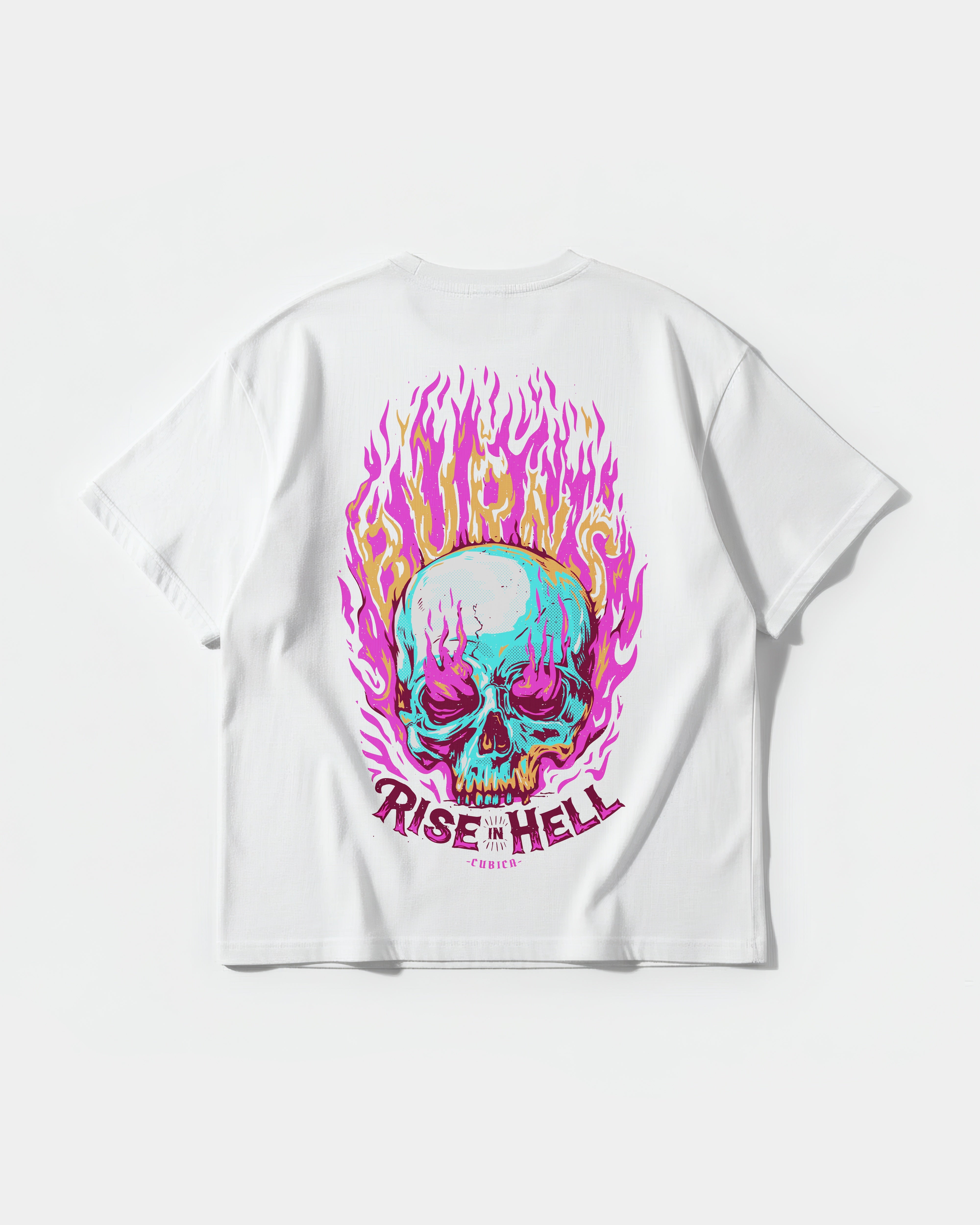 Rise In Hell Pocket Back Oversize Basic T-Shirt