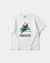 Camiseta Cubica Energia Big Front Oversize Basic Blanco