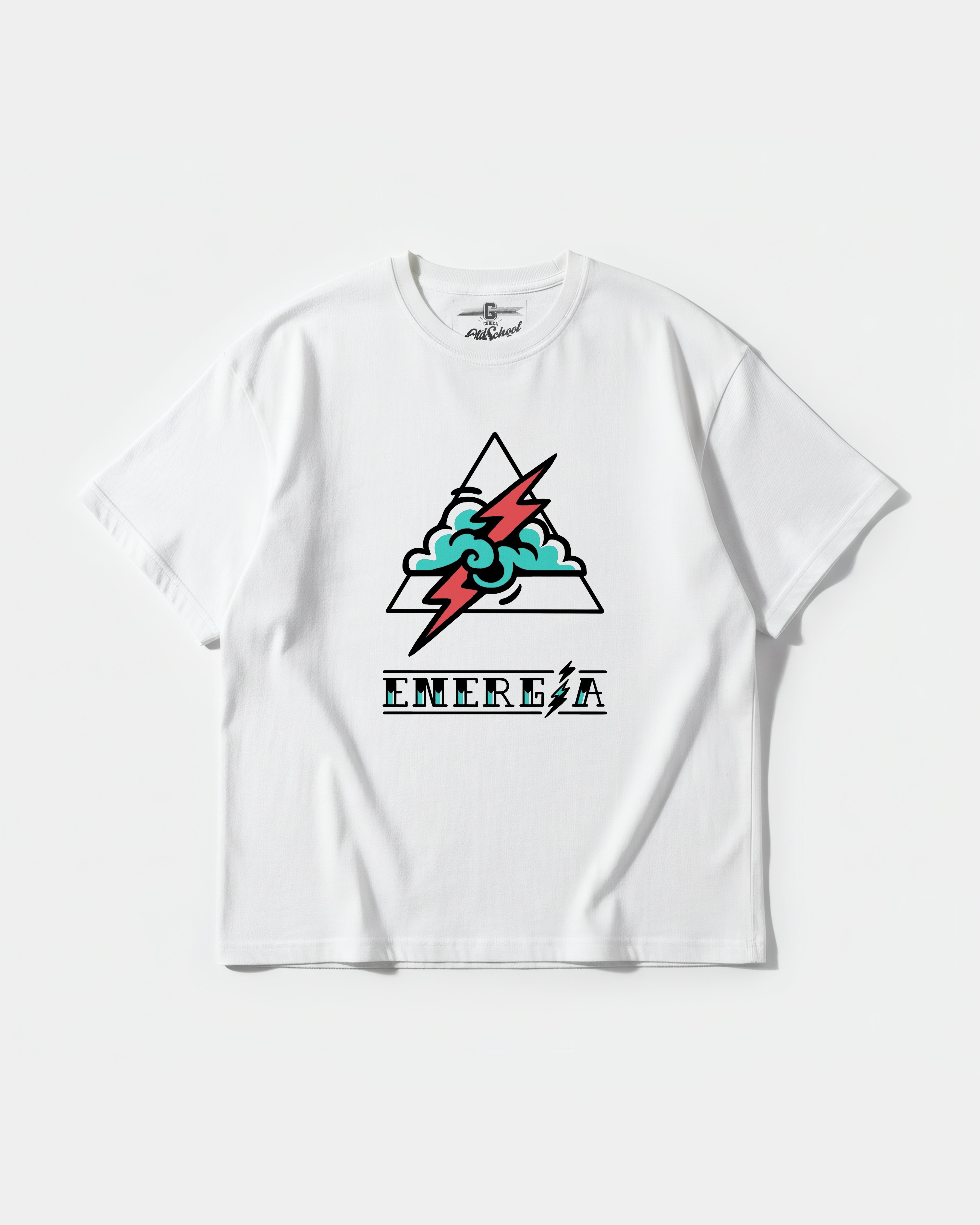 Cubica Energia Big Front Oversize Basic T-shirt