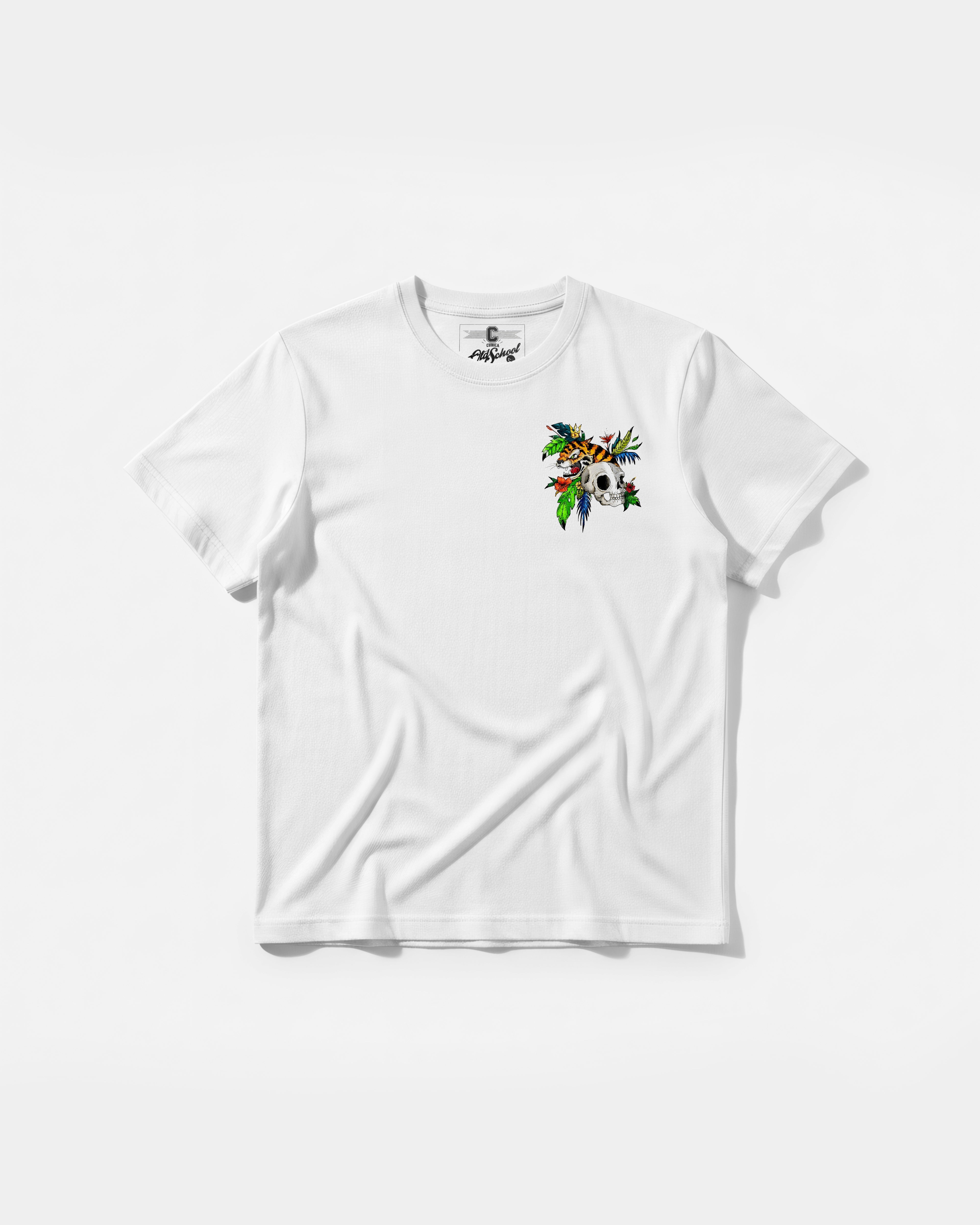 Tiger Skull Pocket Front Regular Basic T-shirt