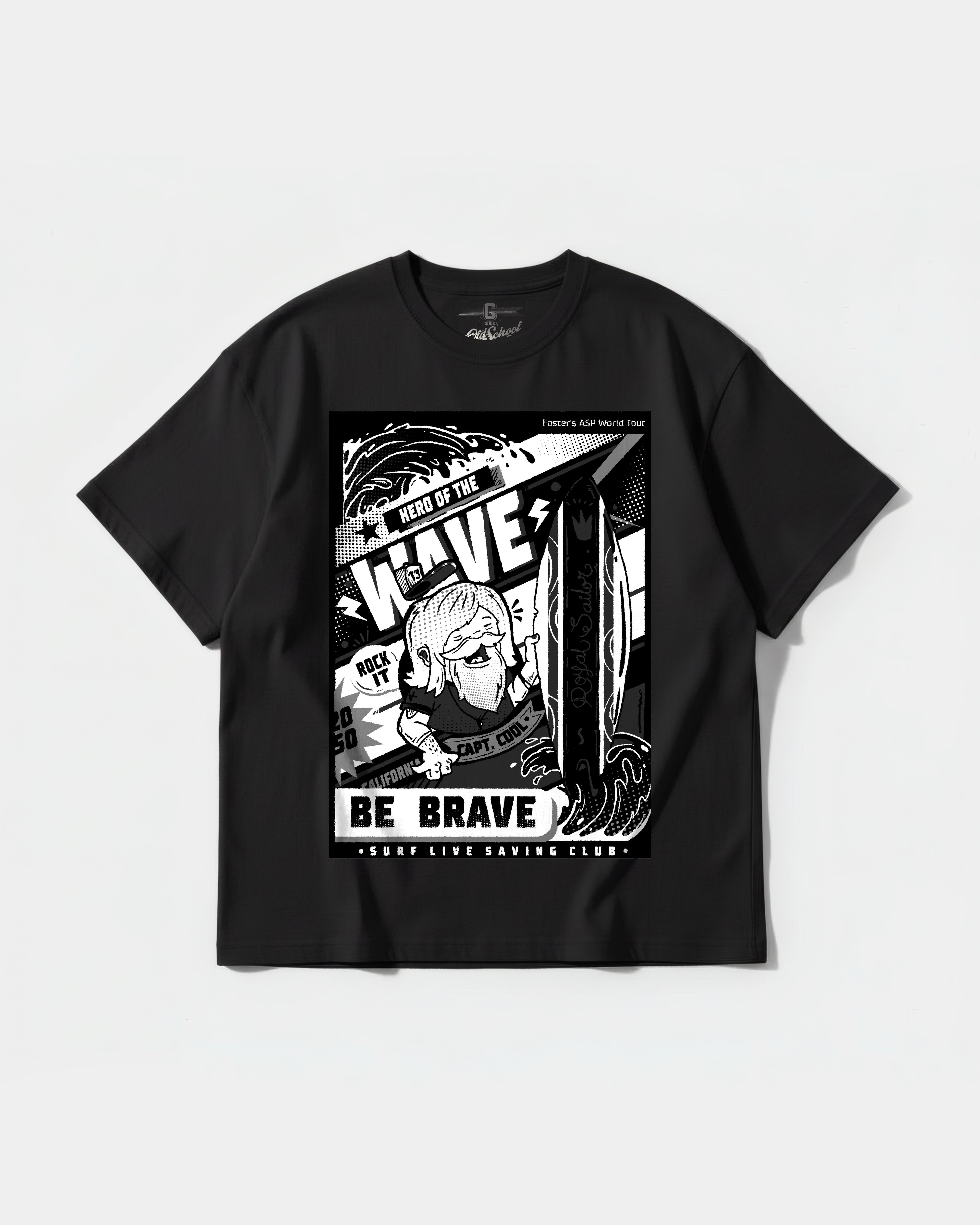 Hero Of The Wave Big Front Oversize Basic T-shirt