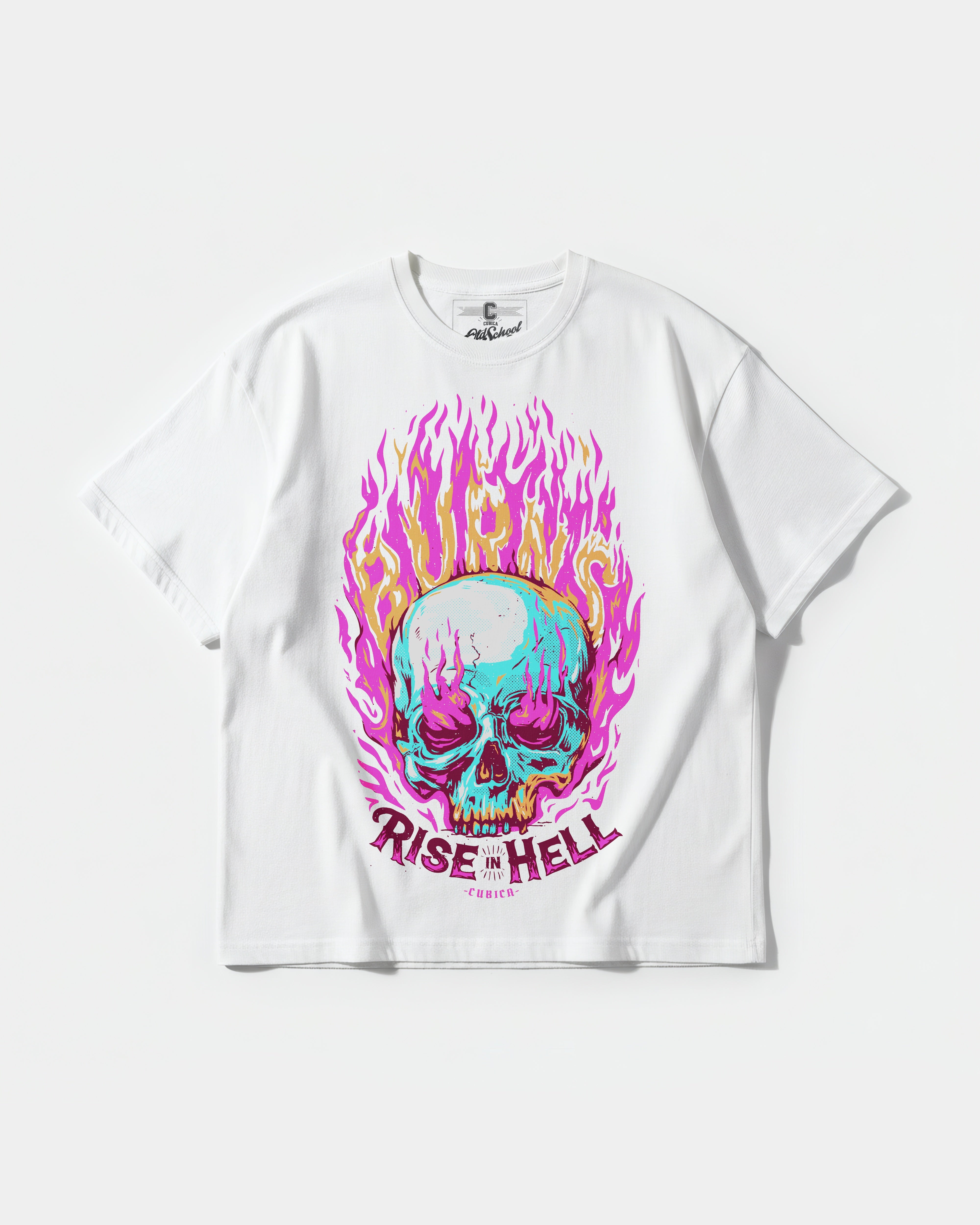 Rise In Hell Big Front Oversize Basic T-shirt