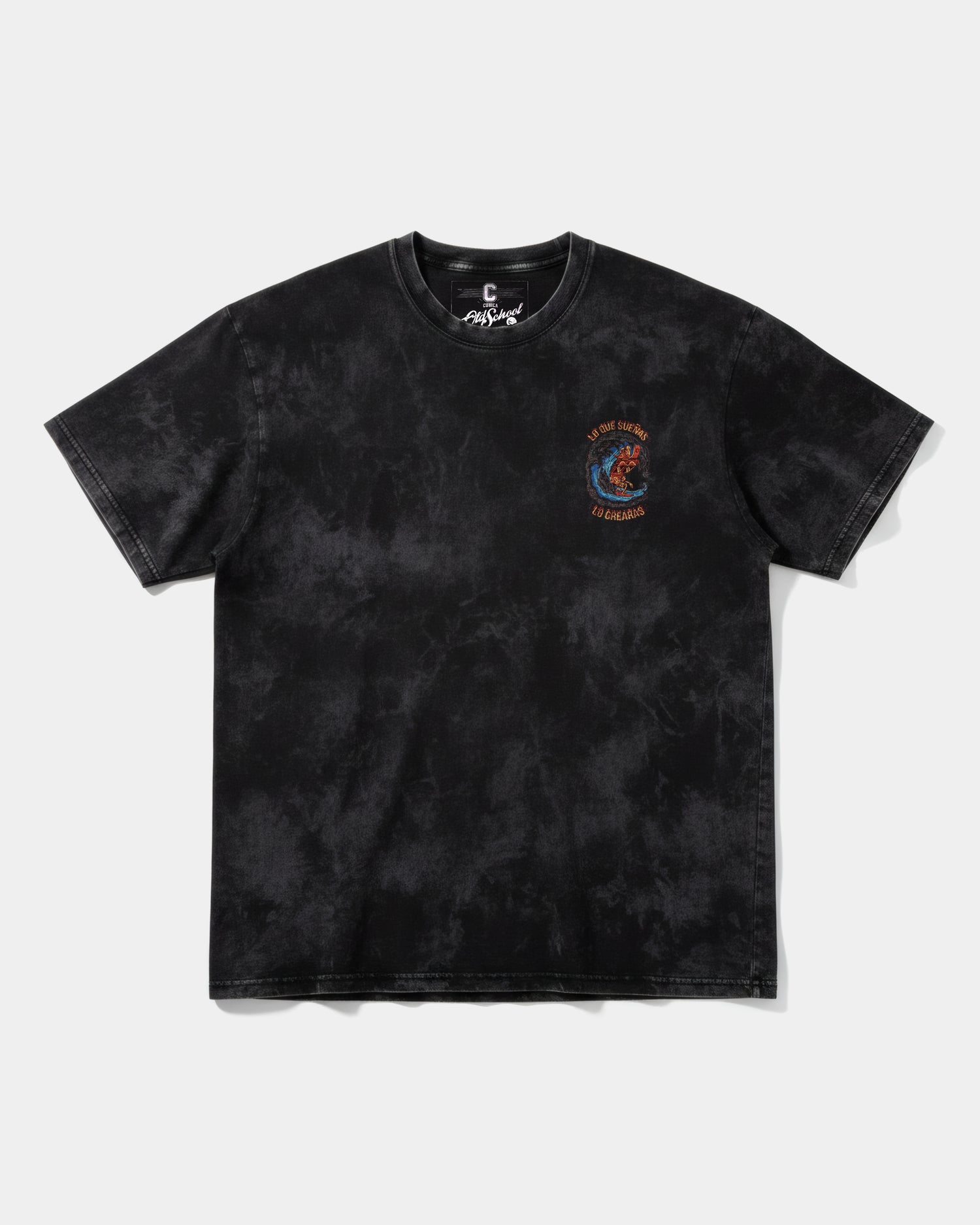 Camiseta Pizza Surf Big Front Oversize Acid Negro