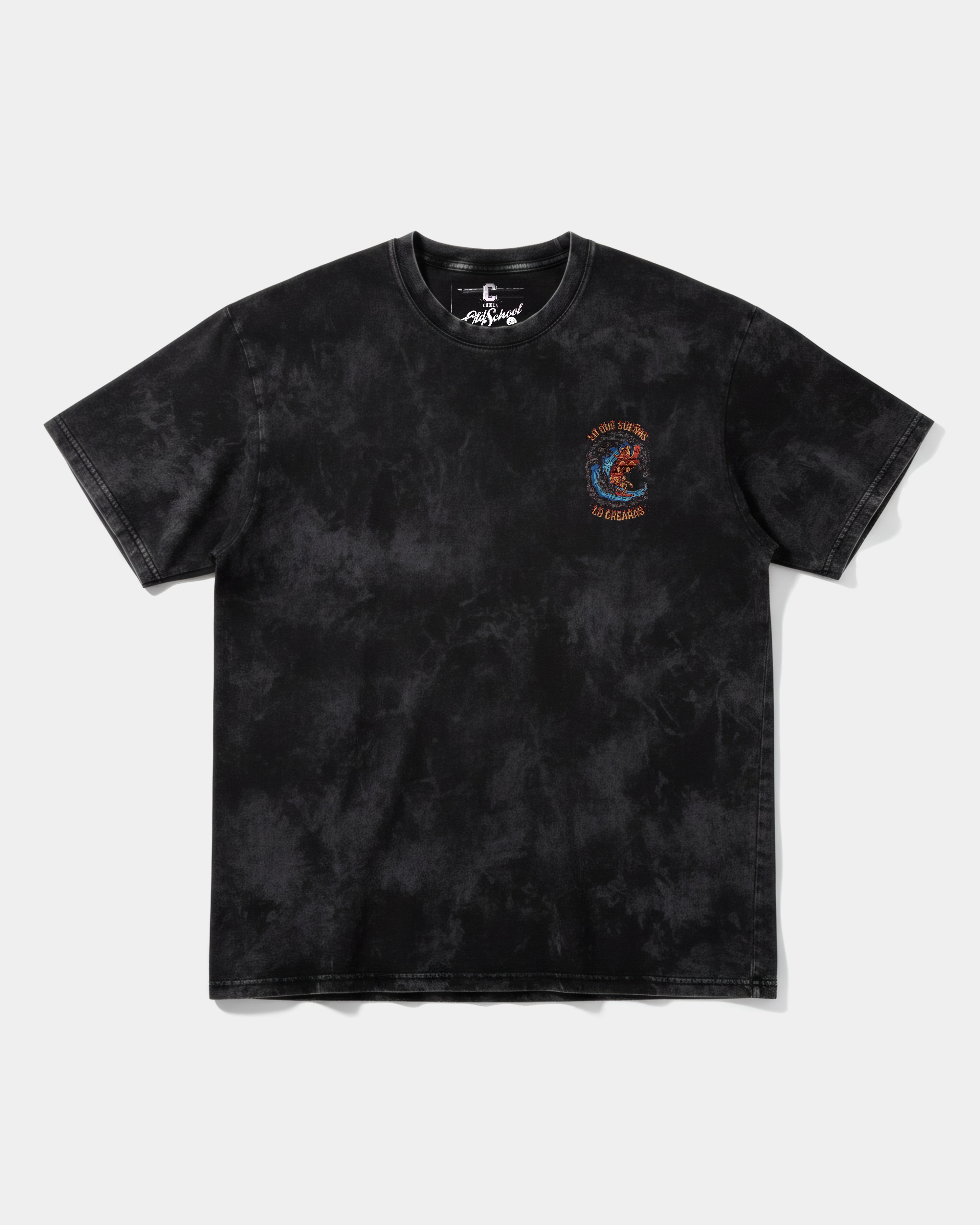 Camiseta Pizza Surf Big Front Oversize Acid Negro