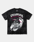 Camiseta Steampunk Retrofuturistic Big Front Oversize Acid Negro