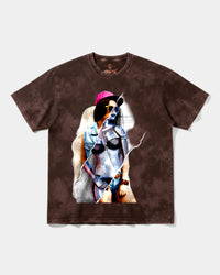 Camiseta Robot Girl Big Front Oversize Acid Marron
