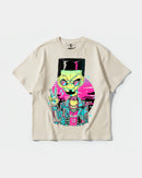Camiseta Alien In Miami Big Front Oversize Basic Beige