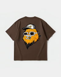 Camiseta Chewie Hippie Big Back Oversize Basic Marron