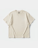 Camiseta Motor Heart White Pocket Front Oversize Basic Beige