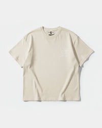 Camiseta Motor Heart White Pocket Front Oversize Basic Beige
