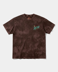 Camiseta Hipster Bear Pocket Front Oversize Acid Marron