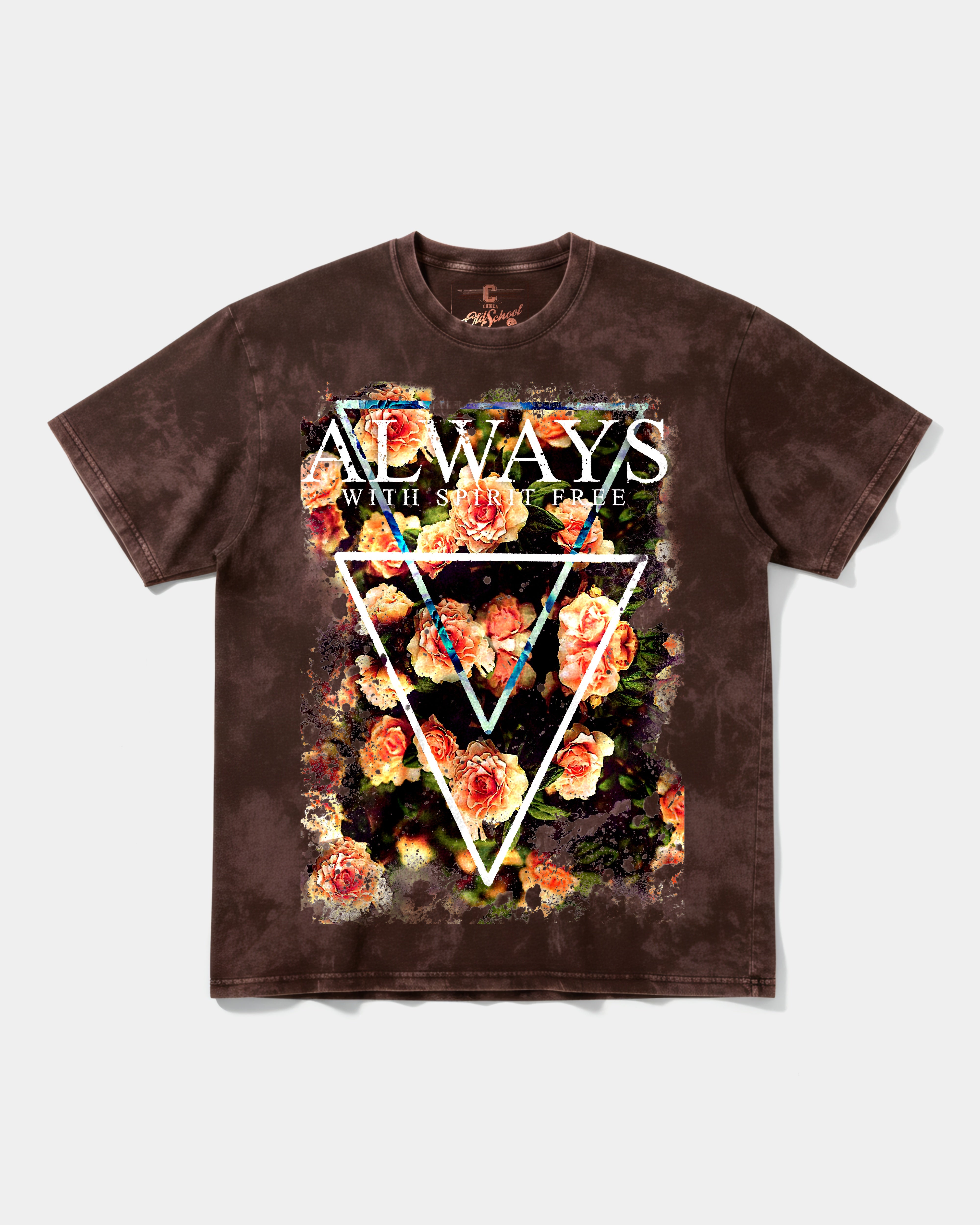 Camiseta Always Free Spirit Big Oversize Acid Marron