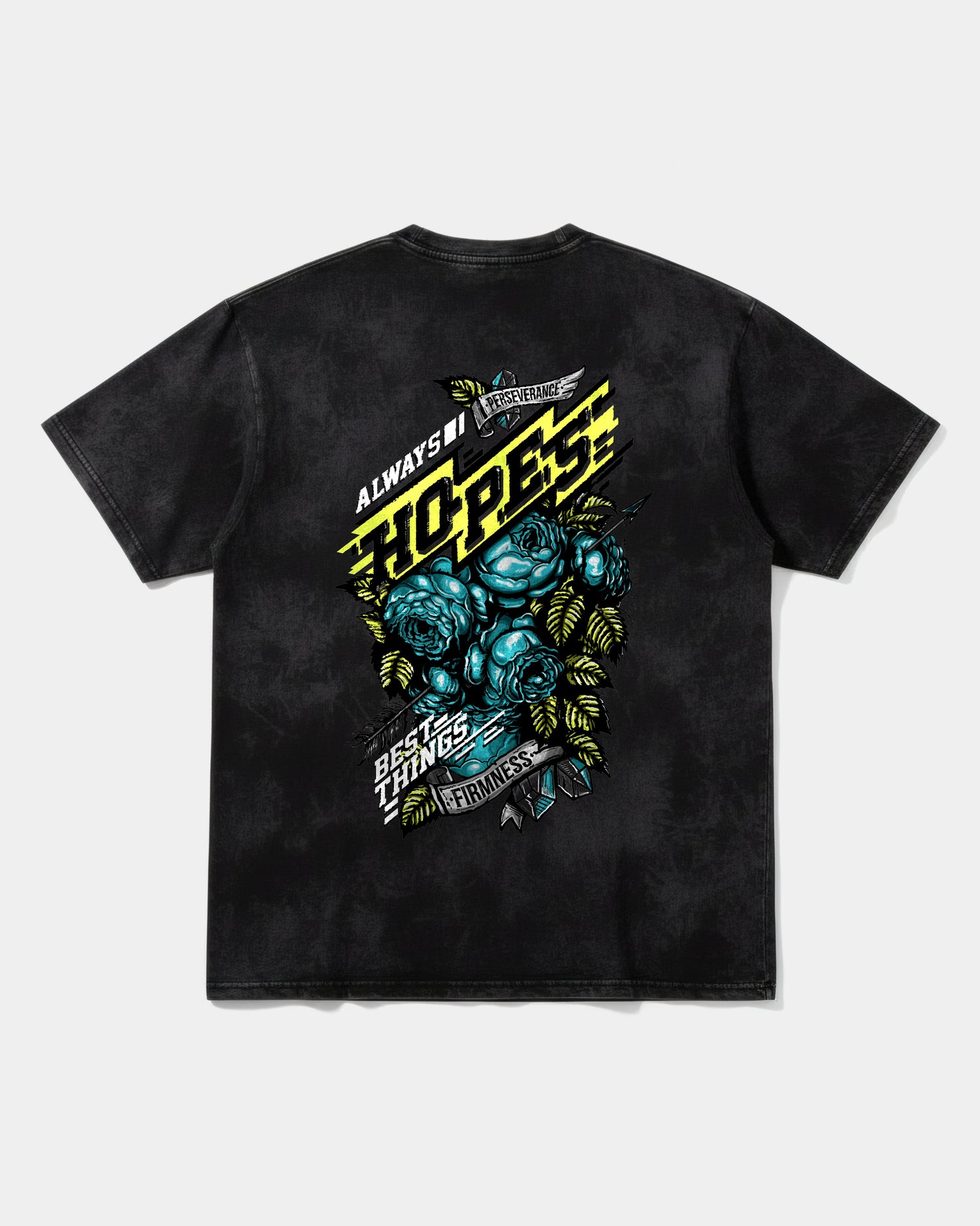 Camiseta Hopes Big Back Oversize Acid Negro