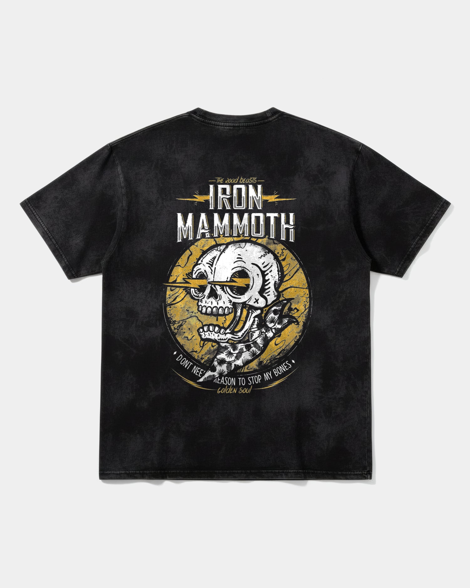 Camiseta Iron Mammoth Big Back Oversize Acid Negro