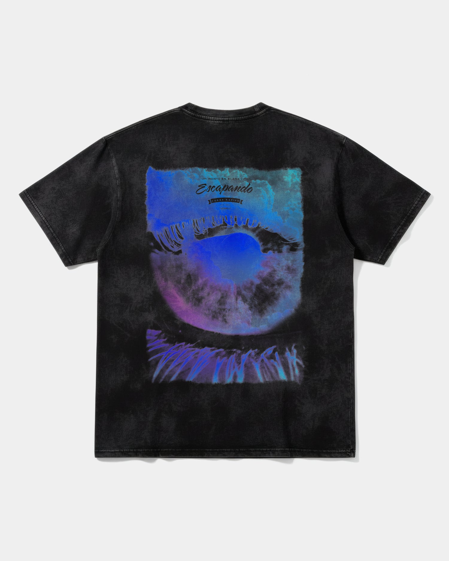 Camiseta Escapando Big Back Oversize Acid Negro