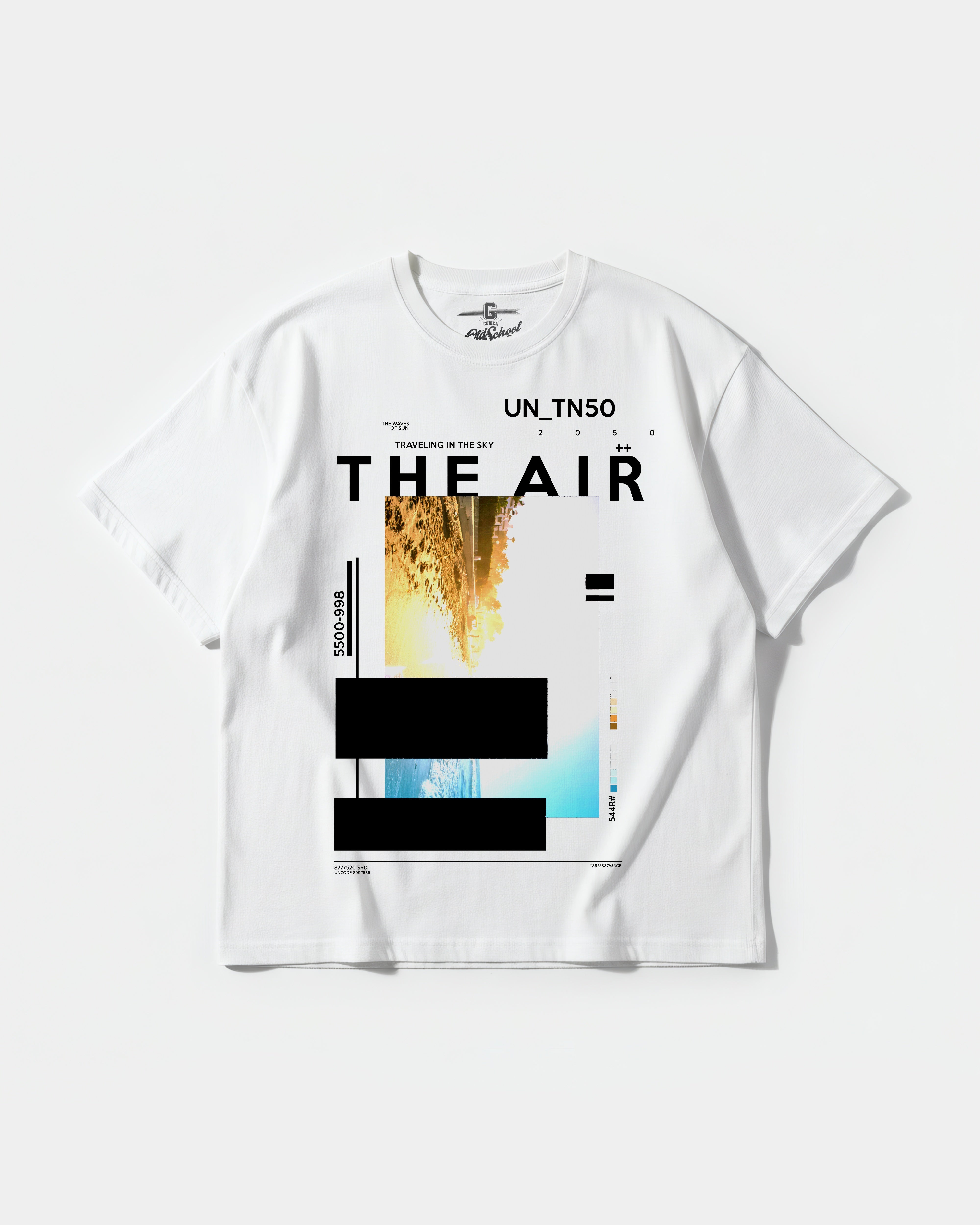 Traveling In The Sky Big Front Oversize Basic T-shirt