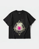 Camiseta Galatic Skull Big Front Oversize Basic Negro