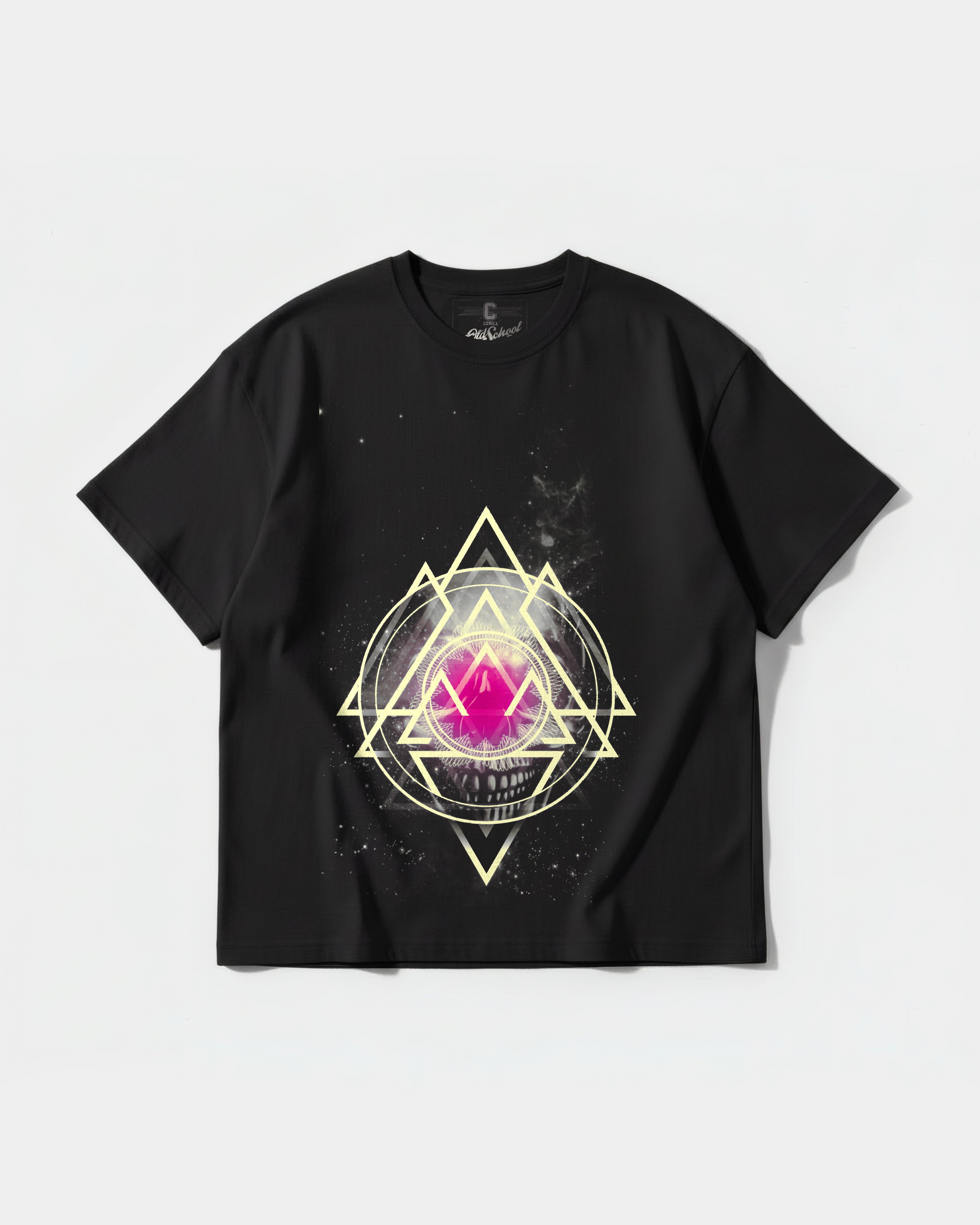 Galactic Skull Big Front Oversize Basic T-shirt