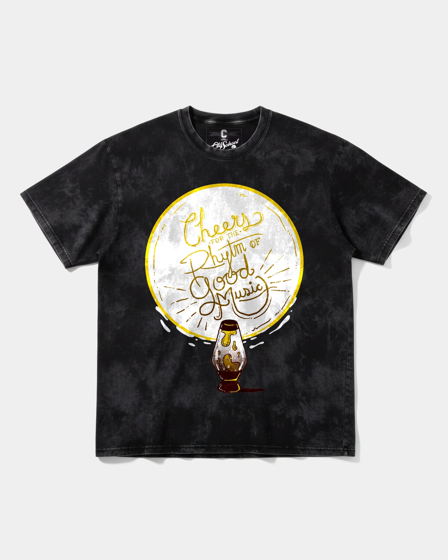 Camiseta Cheers Good Music Big Front Oversize Acid Negro
