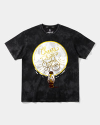 Camiseta Cheers Good Music Big Front Oversize Acid Negro